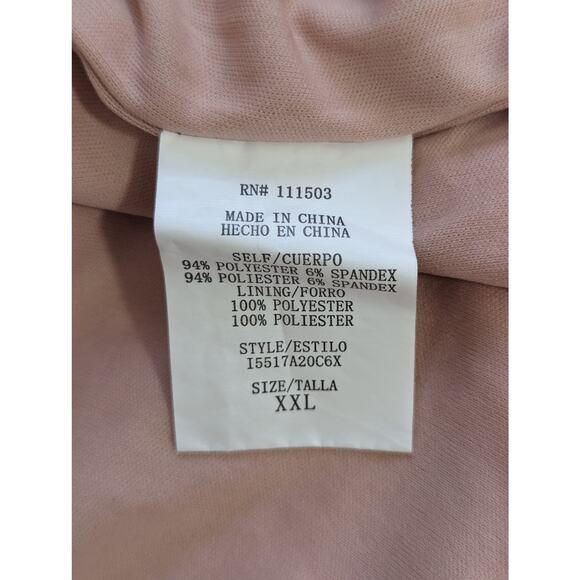 AS U WISH! SHIMMERY BEIGE/TAN STRETCH KNIT SEQUINNED PEEP SHOULDER DRESS! SZ XXL - Picture 7 of 10